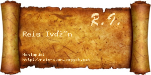 Reis Iván névjegykártya