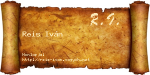 Reis Iván névjegykártya